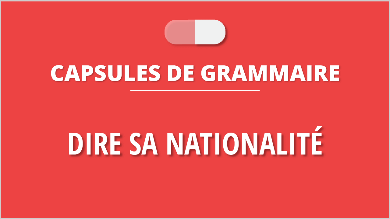 Nacionalidades en francés