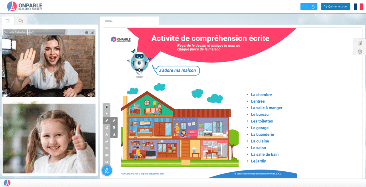 Cursos online de francés para niños y niñas
