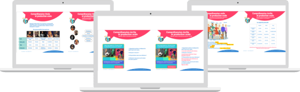 Flipbooks online French or English course for adults