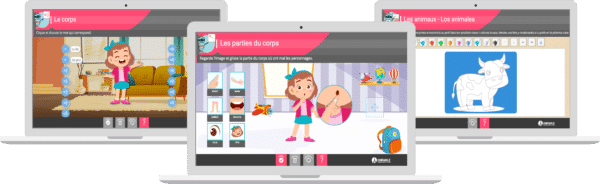 Atividades interativas Curso de francês on-line para crianças