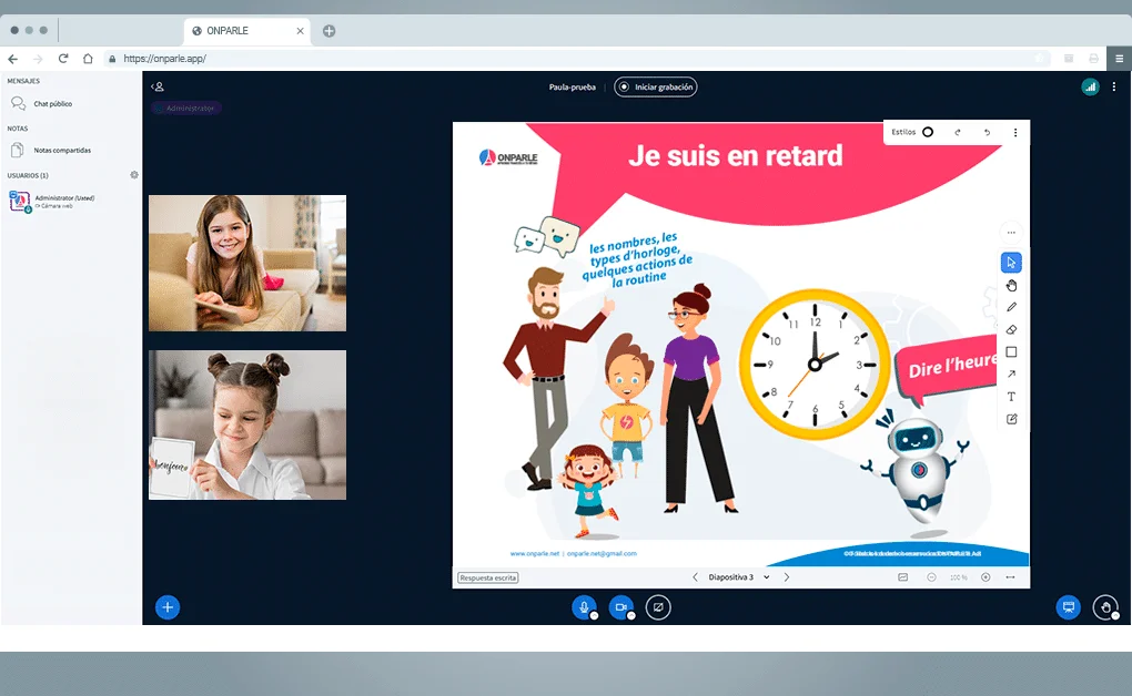 Cours de français et d'anglais pour enfants