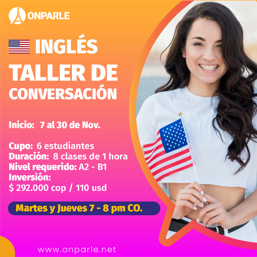 Taller de conversación Inglés online onparle