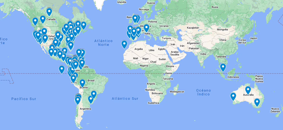 Estudiantes Onparle en todo el mundo Únete a una comunidad creciente en todo el mundo