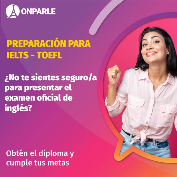 Preparation for the official IELTS TOEFL English exam