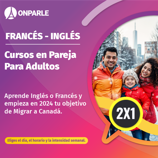 Cursos online de inglés y francés en pareja