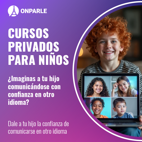 Cursos online de Francés o Inglés para niños