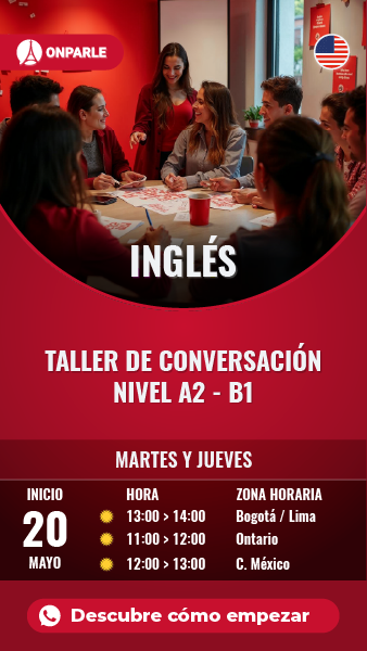 INGLÉS A2-B1-TALLER-CONV-MAR-JUE-DIURNO