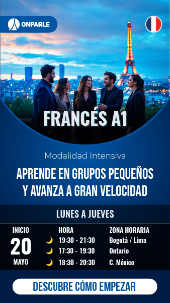 FRANCÉS A1 CURSO GRUPAL INTENSIVO NOCHE