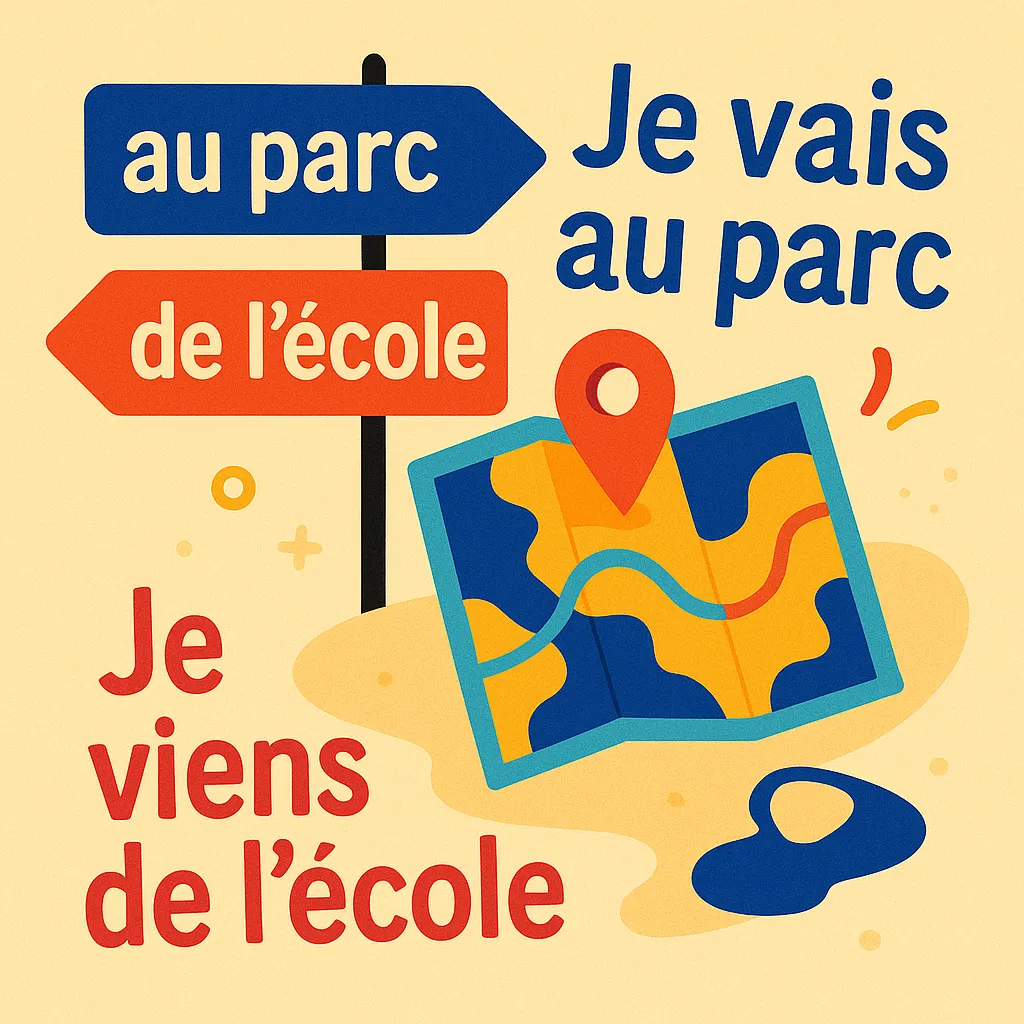 Los artículos contractos en francés son combinaciones de preposiciones con artículos definidos que se utilizan para conectar sustantivos con verbos como aller (ir) y venir (venir). Estos artículos contractos son esenciales para hablar sobre direcciones, ubicaciones y movimientos en francés, ayudando a construir frases más fluidas y naturales.